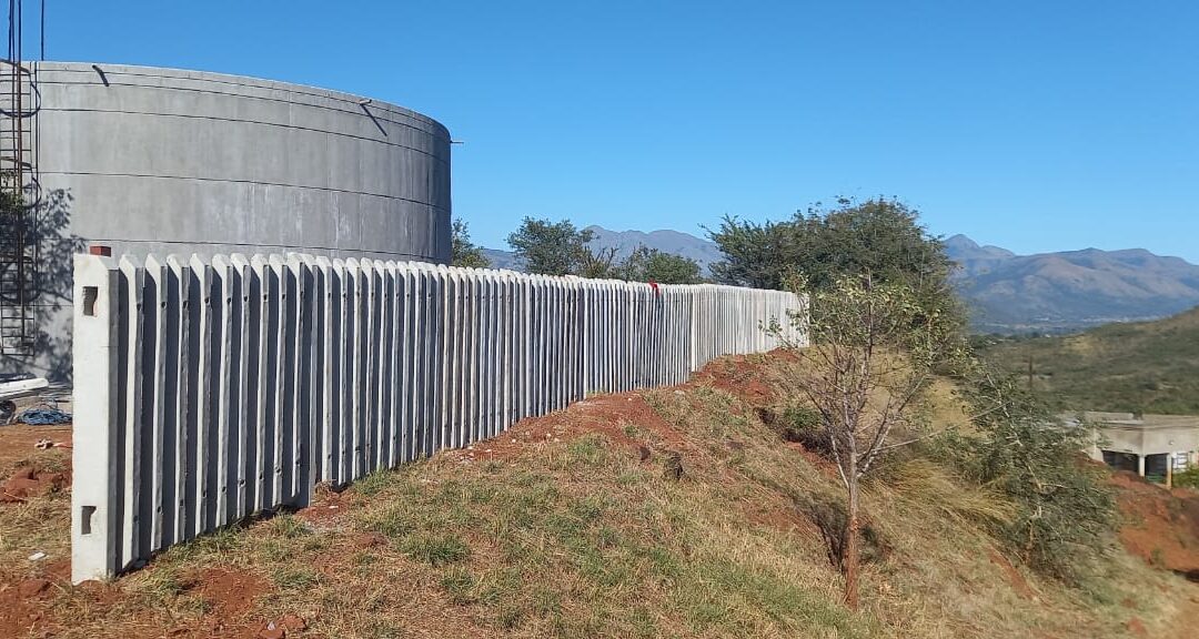 Concrete Palisade and Gate Construction