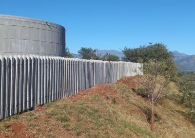 Concrete Palisade and Gate Construction